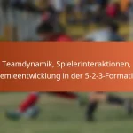 Teamdynamik, Spielerinteraktionen, Chemieentwicklung in der 5-2-3-Formation